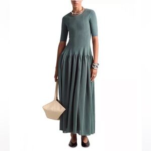 Altuzarra Maisie. drop waist knit dress, stormcloud blue